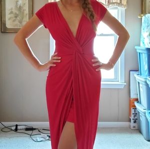 Maxi Red Lowcut Dress